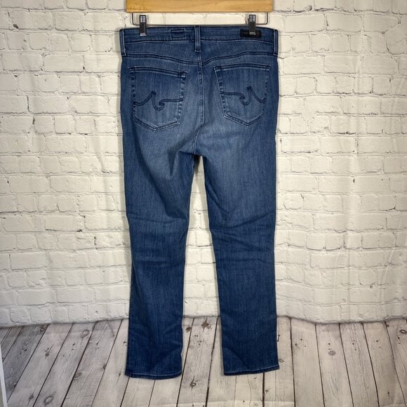 AG Jeans Womens 30 Blue Mari High Rise Slim Straight Adriano Goldschmied Stretch - Picture 7 of 12
